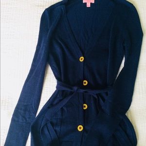 Navy Cardigan Wrap